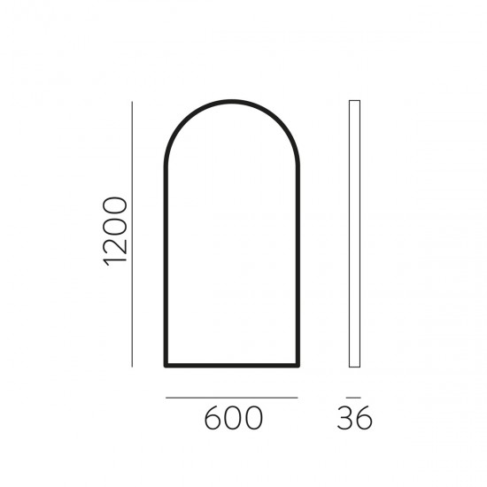 Oglinda Baie Giorgia A3994040N ACB Negru, Spania