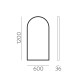 Oglinda Baie Giorgia A3994040N ACB Negru, Spania