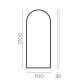 Oglinda Baie Giorgia A3994140N ACB Negru, Spania
