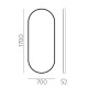 Oglinda Baie Daniela A9755100N ACB LED, Negru, Spania