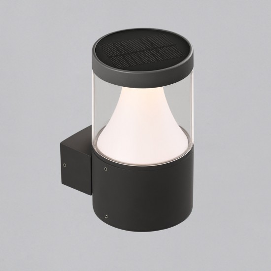 Aplica Exterior Solara Brisk AS2085000GR ACB LED, Antracit, Spania