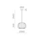 Pendul Mirta C3055082BN ACB E27, Alb, Spania