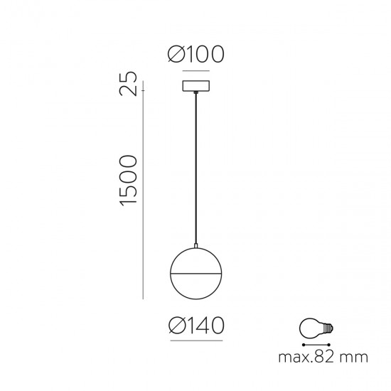 Pendul Shiru C36851B ACB E27, Spania
