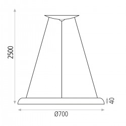 Suspensie Shiitake C3740190NO ACB LED, Negru, Spania