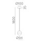 Pendul Custo C3818171O ACB LED, Auriu, Spania