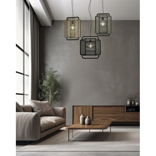 Pendul Corda C39013NAL ACB E27, Negru, Spania