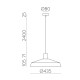 Pendul Evelyn C3906081B ACB E27, Alb, Spania