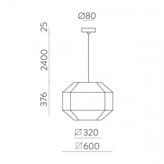 Pendul Bauhaus C3917682BN ACB E27, Alb, Spania