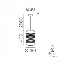 Pendul Vivian C3931081NA ACB E27, Natural, Spania
