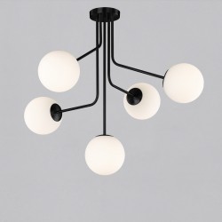 Candelabru Parma C3946280N ACB E27, Negru, Spania