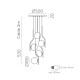 Suspensie Maui C816352O ACB E27, Opal, Spania