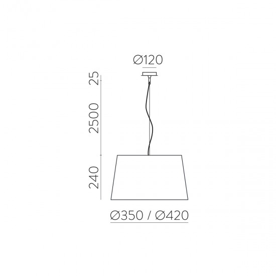 Pendul Stilo C8202080N ACB E27, Negru, Spania