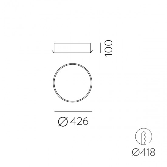 Plafoniera incastrata Isia E3453470B ACB LED, Alb, Spania