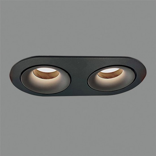 Spot Incastrat Musca E3947180N ACB GU10, Negru, Spania