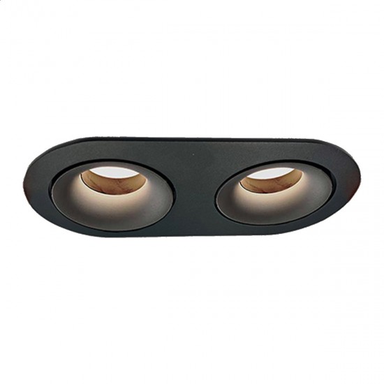 Spot Incastrat Musca E3947180N ACB GU10, Negru, Spania