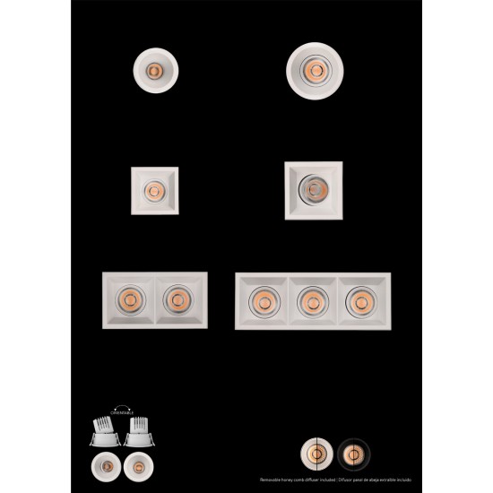 Spot Incastrat Move E3984000B ACB LED, Alb, Spania