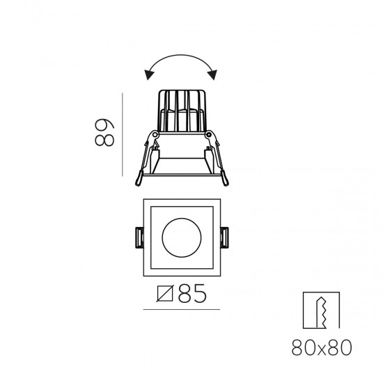 Spot Incastrat Move E3984191BDP ACB LED, Alb, Spania