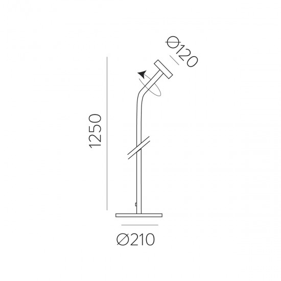 Lampadar Corvus H3945000N ACB LED, Negru, Spania