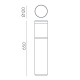 Stalp Solar Brisk HS2085000GR ACB LED, Antracit, Spania