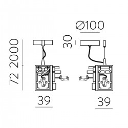 Kit Pendul Invisible K1001140B ACB Alb, Spania