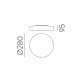 Plafoniera Baie Moon P0969170OP ACB LED, Opal, Spania
