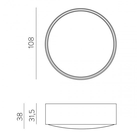 Plafoniera Baie Ania P2060000GR ACB LED, Antracit, Spania