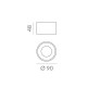 Spot Aplicat Studio P32350NDP ACB LED, Negru, Spania