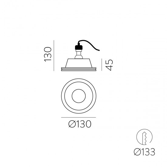 Spot Incastrat Yota P34081B ACB GU10, Alb, Spania