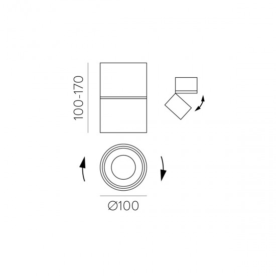 Spot Aplicat Apex P341210B ACB LED, Alb, Spania