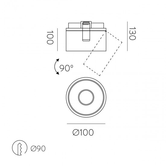 Spot Incastrat Apex P353810B ACB LED, Alb, Spania