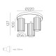 Lustra Spot Modrian P3951280O ACB GU10, Negru, Spania