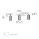 Lustra Spot Modrian P3951380N ACB GU10, Negru, Spania