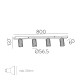 Lustra Spot Modrian P3951480N ACB GU10, Negru, Spania