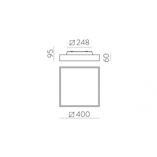 Plafoniera Oporto P3973070NDP ACB LED, Negru, Spania