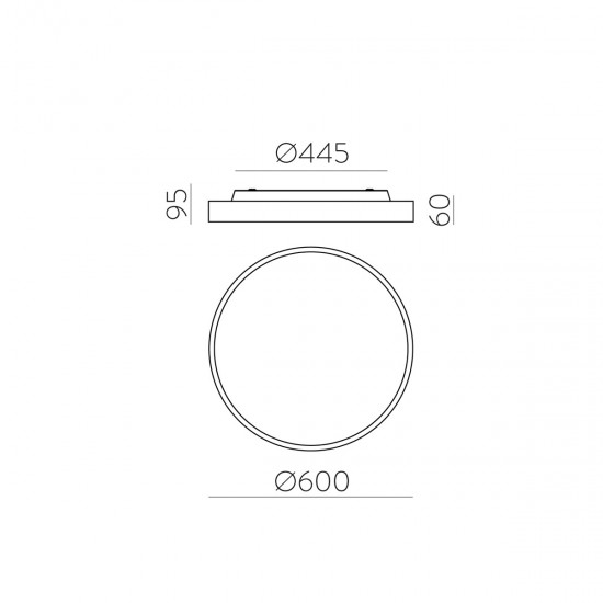 Plafoniera Roma P3974170NDP ACB LED, Negru, Spania
