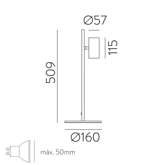 Veioza Gina S3874080B ACB GU10, Alb, Spania