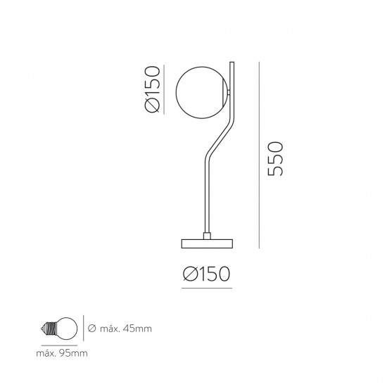 Veioza Maui S81631N ACB E27, Opal, Spania