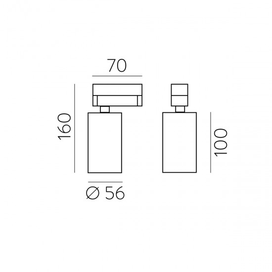 downlight sina 1 Faza Zoom T37640N ACB GU10, Negru, Spania
