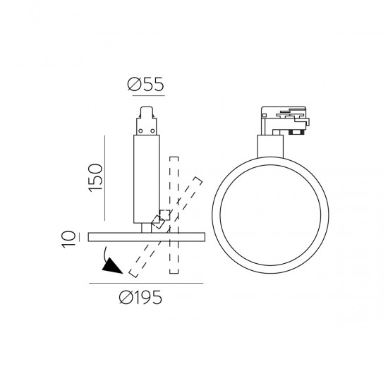 downlight sina 1 Faza Morgan T384610B ACB LED, Alb, Spania