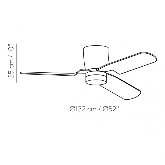Ventilator Brisa V2503520B ACB LED, Alb, Spania