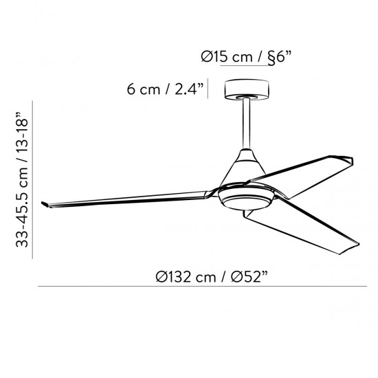 Ventilator Bora V2516523B ACB LED, Alb, Spania