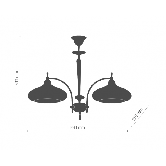 Candelabru AGAT 8956(428) Amplex, E27, Alama, Polonia