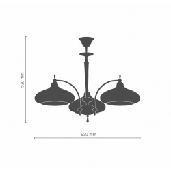 Candelabru AGAT 8947(429) Amplex, E27, Alama, Polonia