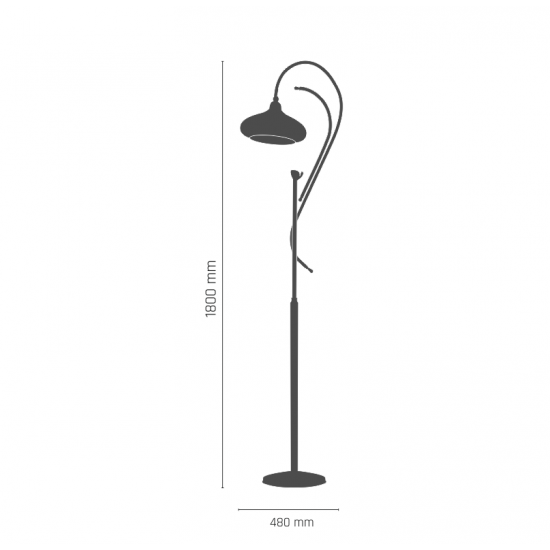 Lampadar AGAT 8904(433) Amplex, E27, Alama, Polonia