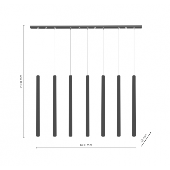 Suspensie AKADI 8889(0135) Amplex, GU10, Negru, Polonia