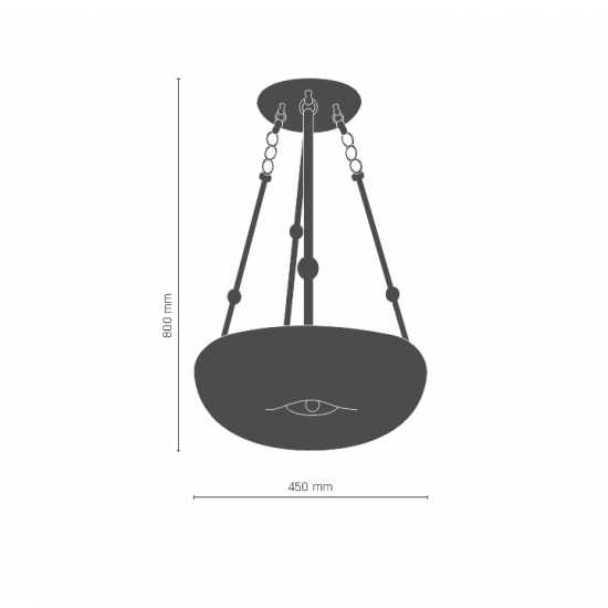 Suspensie BUTTON 8177(676) Amplex, E27, Crom, Polonia