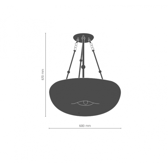 Suspensie BUTTON 8175(677) Amplex, E27, Crom, Polonia