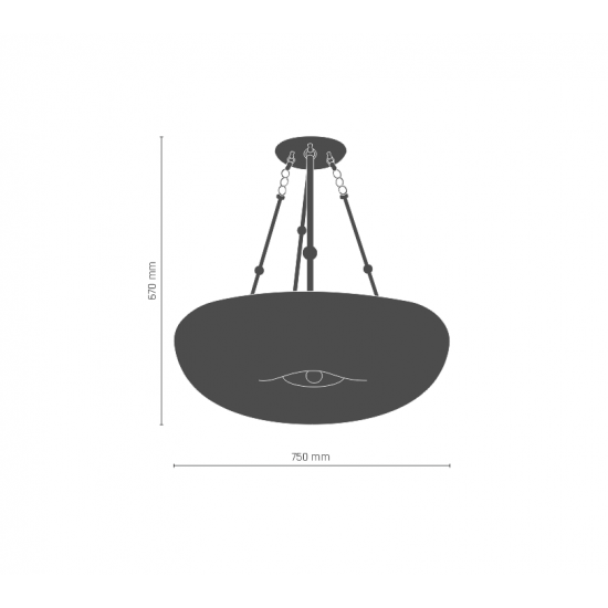 Suspensie BUTTON 8173(868) Amplex, E27, Crom, Polonia