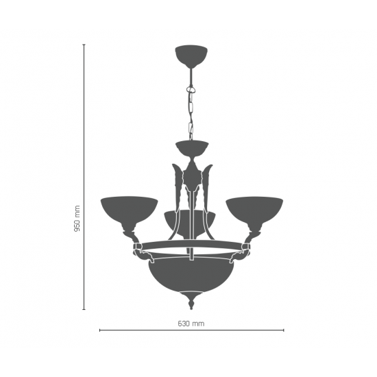 Candelabru CORDOBA II 8214(203) Amplex, E27, Auriu, Polonia