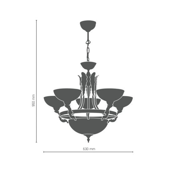 Candelabru CORDOBA II 8216(204) Amplex, E27, Auriu, Polonia
